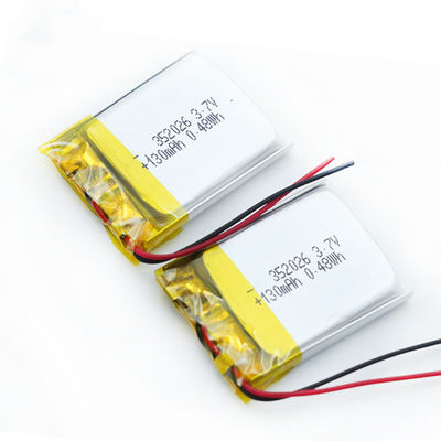 130mAh 352026 SGS CE πολυμερών μπαταριών Lipo ηλεκτρική μπαταρία ρολογιών