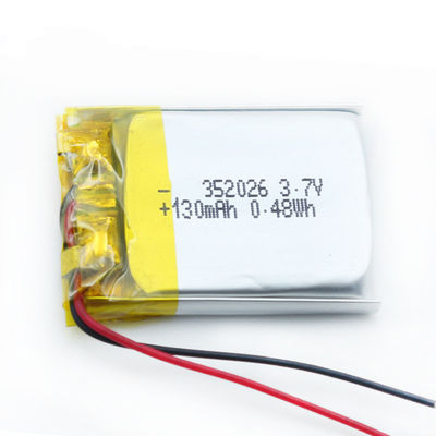 130mAh 352026 SGS CE πολυμερών μπαταριών Lipo ηλεκτρική μπαταρία ρολογιών