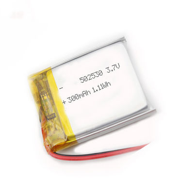 ROHS 502530 ηλεκτρονικές μπαταρίες παιχνιδιών μπαταριών Lipo λίθιου 300mAh με το PCB
