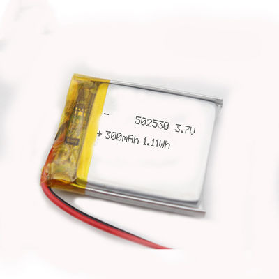 ROHS 502530 ηλεκτρονικές μπαταρίες παιχνιδιών μπαταριών Lipo λίθιου 300mAh με το PCB