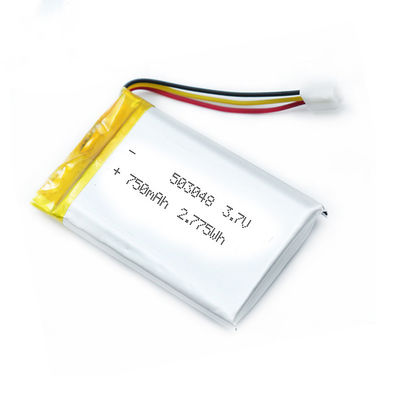 Πολυμερής μπαταρία ROHS 503048 750MAh Lipo με το PCB συνδετήρων καλωδίων