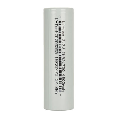 21700 ιονική μπαταρία λίθιου 4800Mah 3.7V